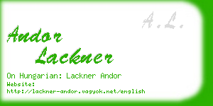 andor lackner business card